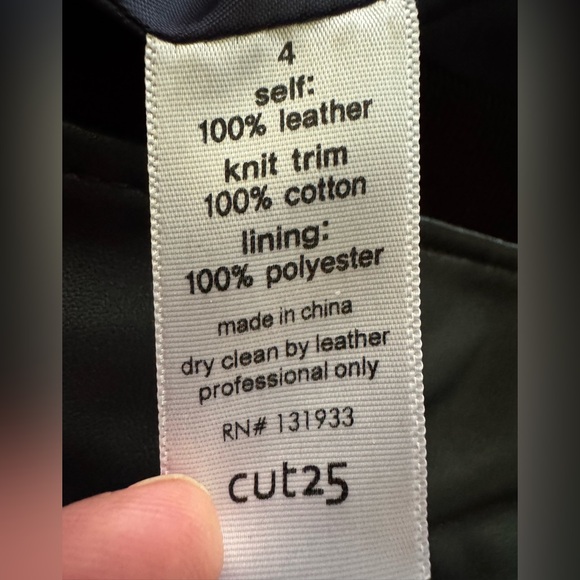 Cut25 blue leather jacket. Size 4 - Picture 11 of 11